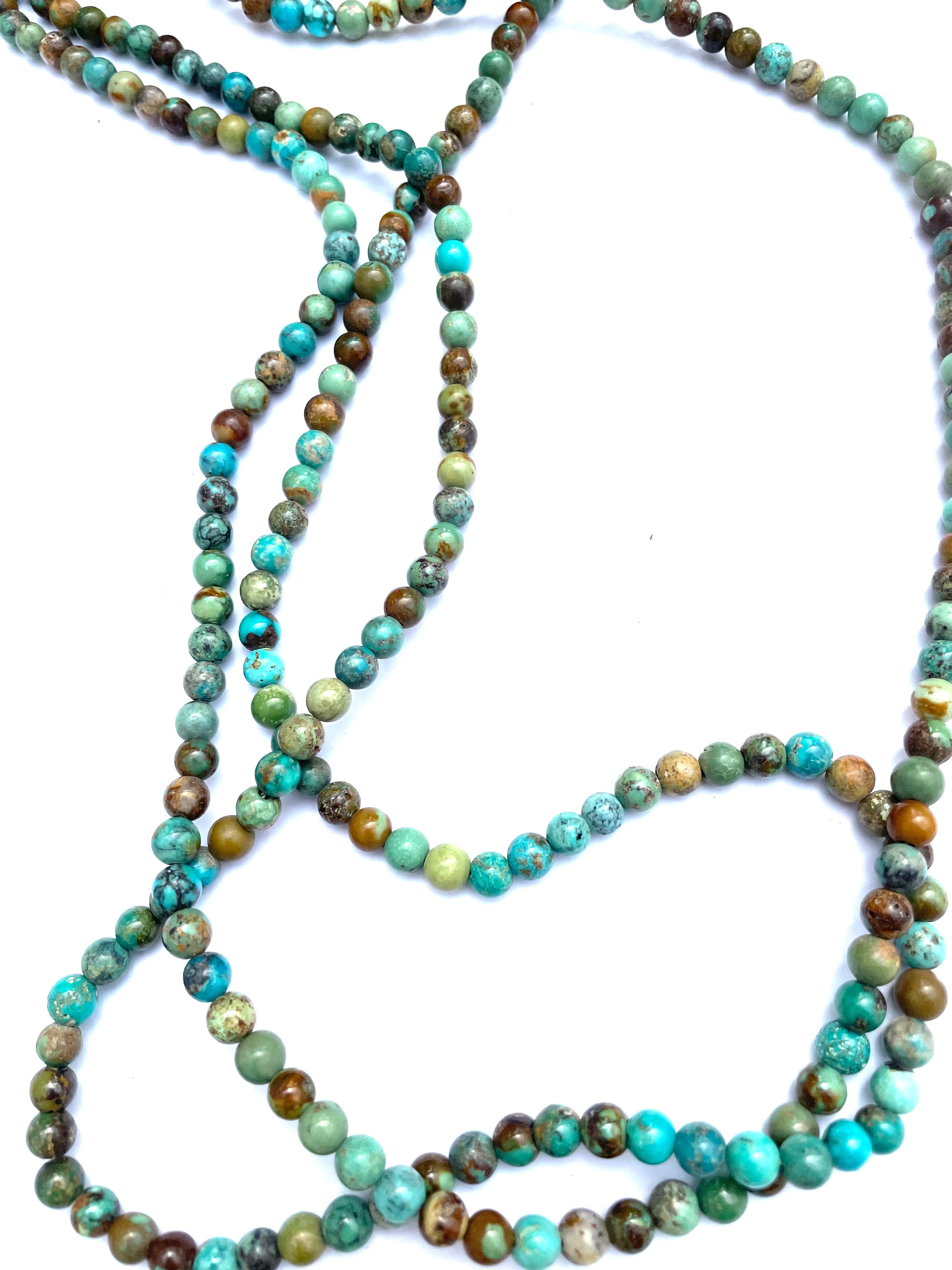 New super long turquoise  necklace