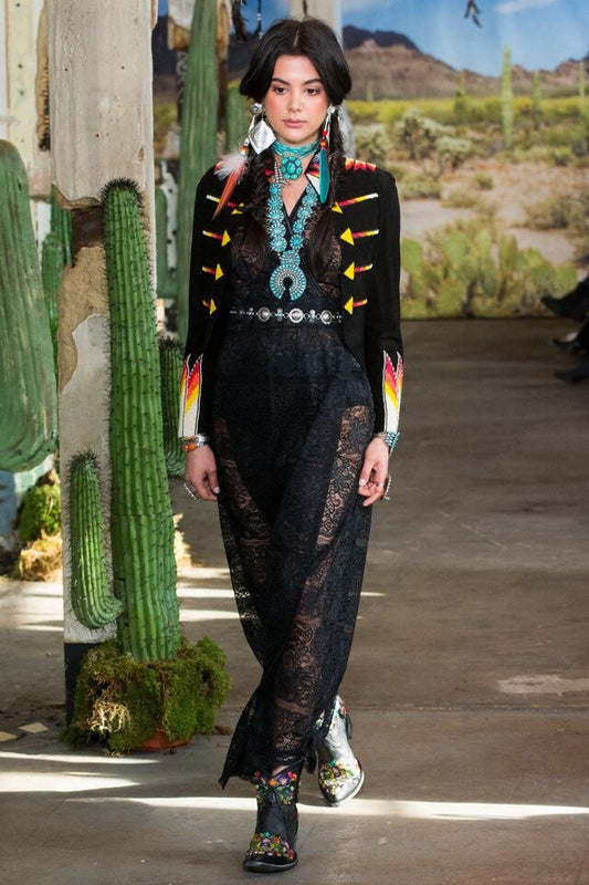 Black suede arrow jacket