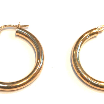 18 k gold hoop earrings