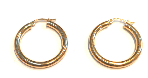 18 k gold hoop earrings