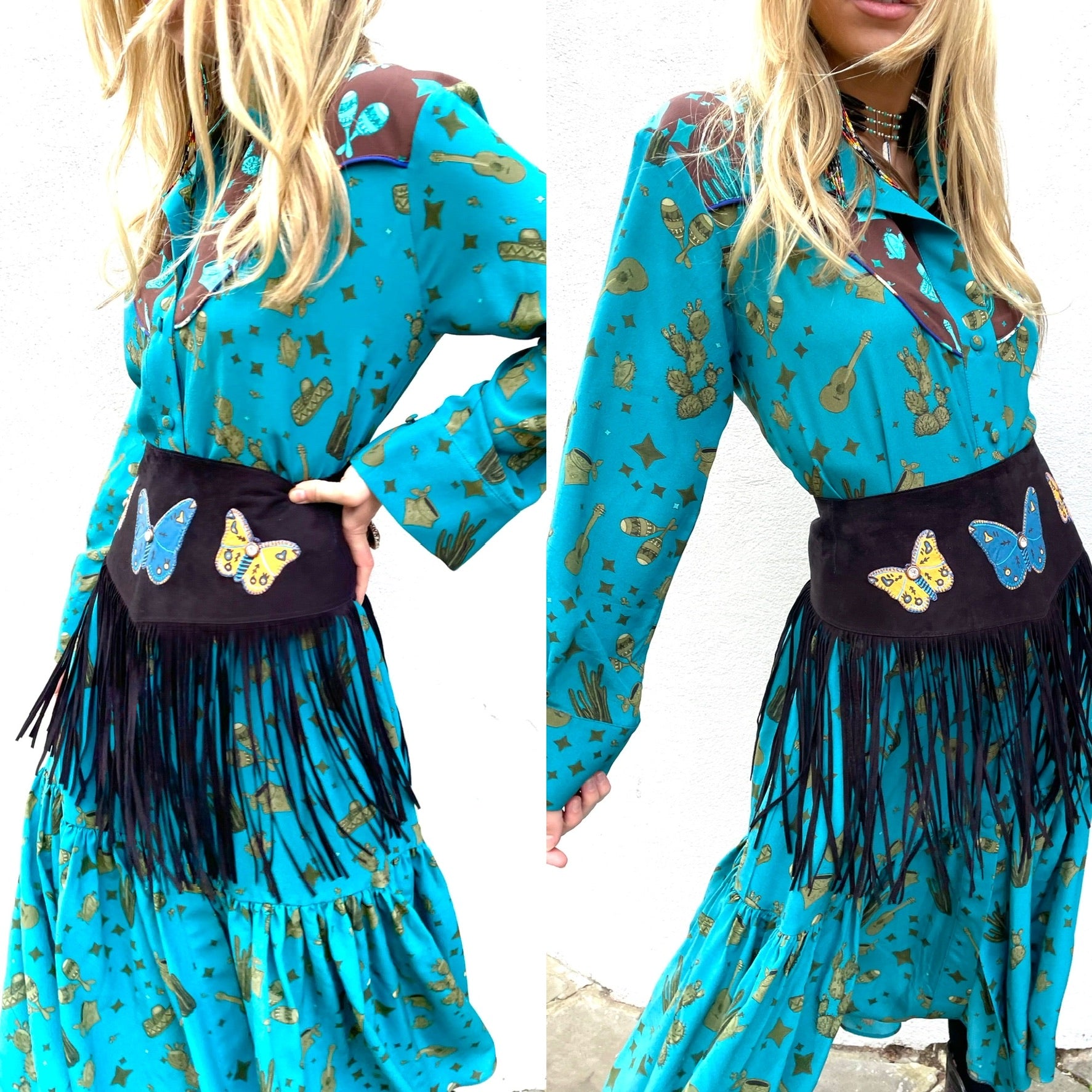 Butterfly fringed belt limited edition Jessie Western brand