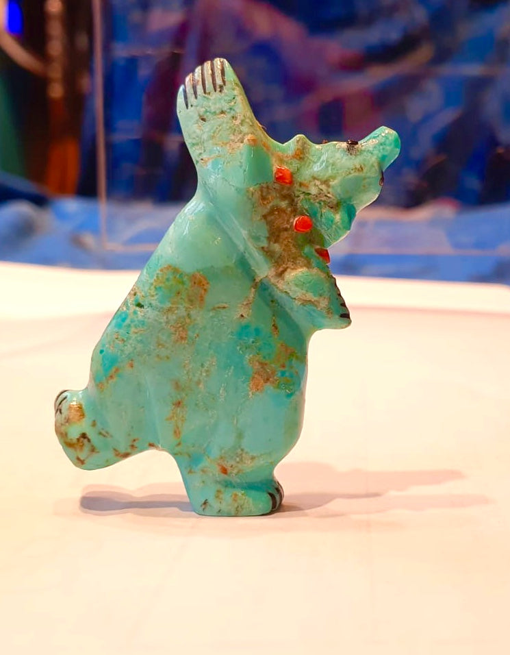 Turquoise standing bear