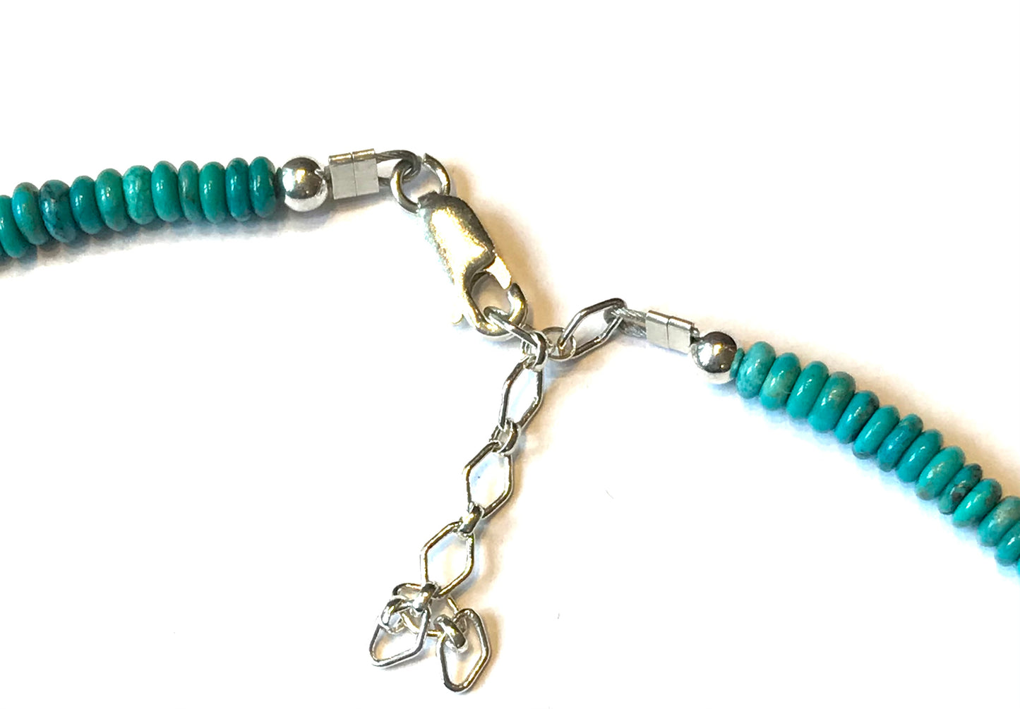 Long turquoise strand necklace