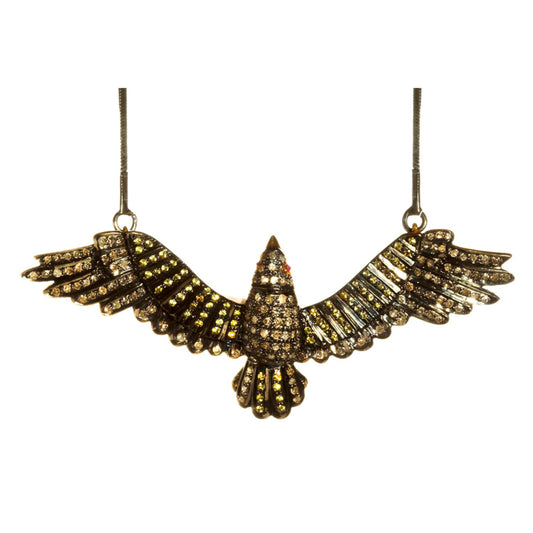 Diamond Soaring Eagle Pendant