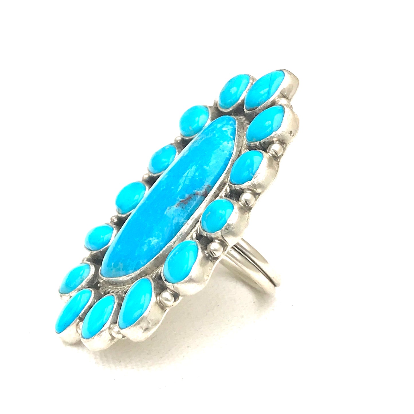 Stunning turquoise ring large stones