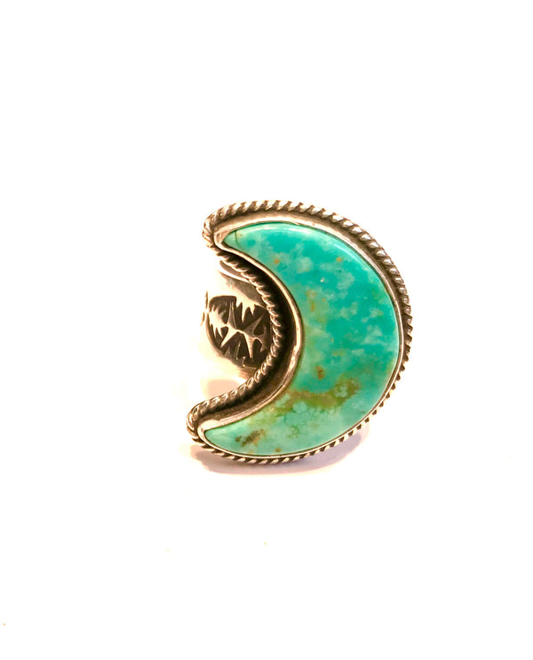 Navajo crescent  Moon Ring
