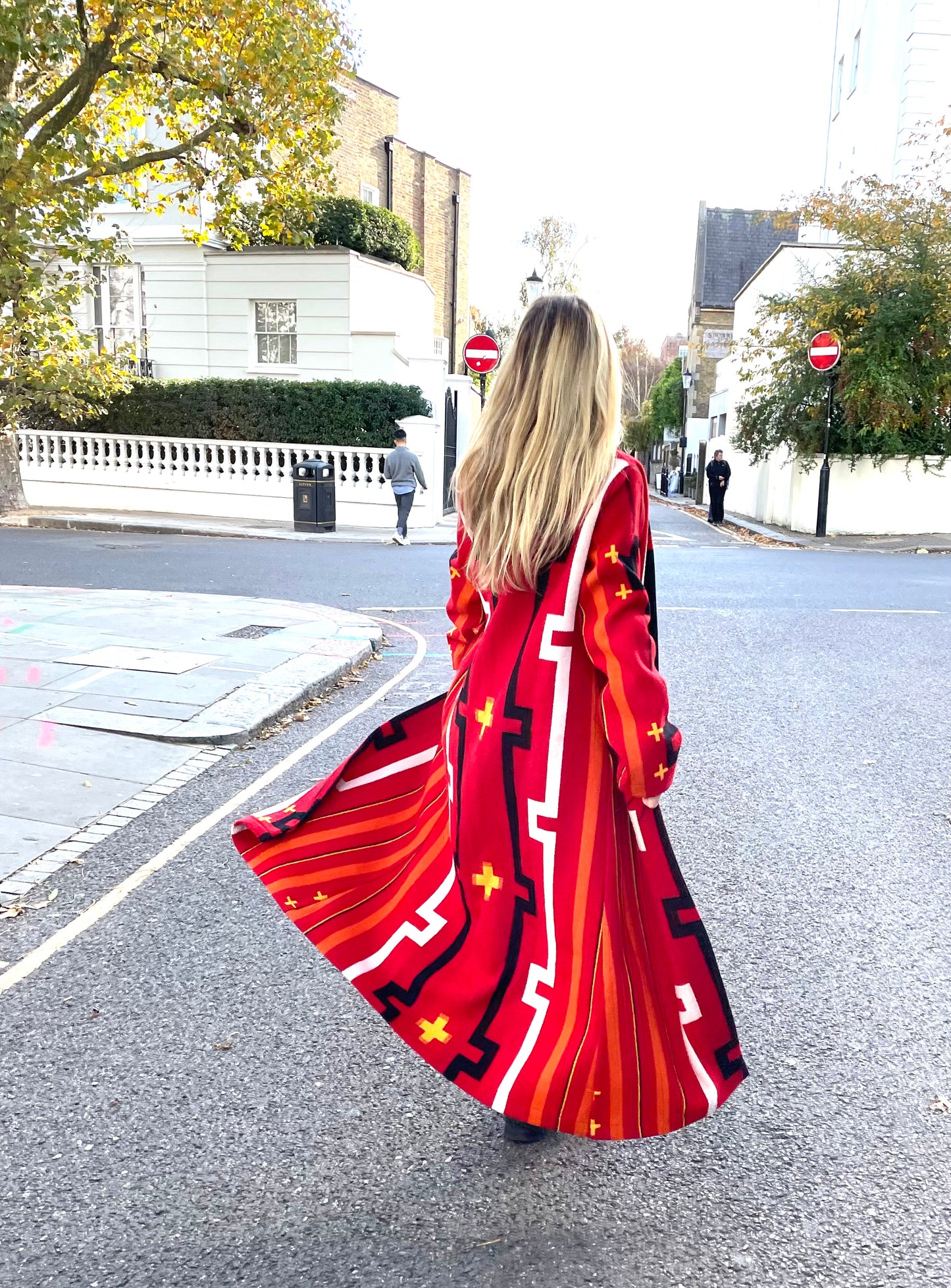 New red blanket coat