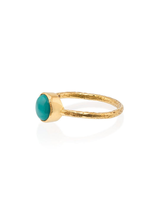 18k gold and turquoise Sleeping Beauty ring
