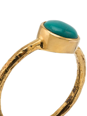 18k gold and turquoise Sleeping Beauty ring