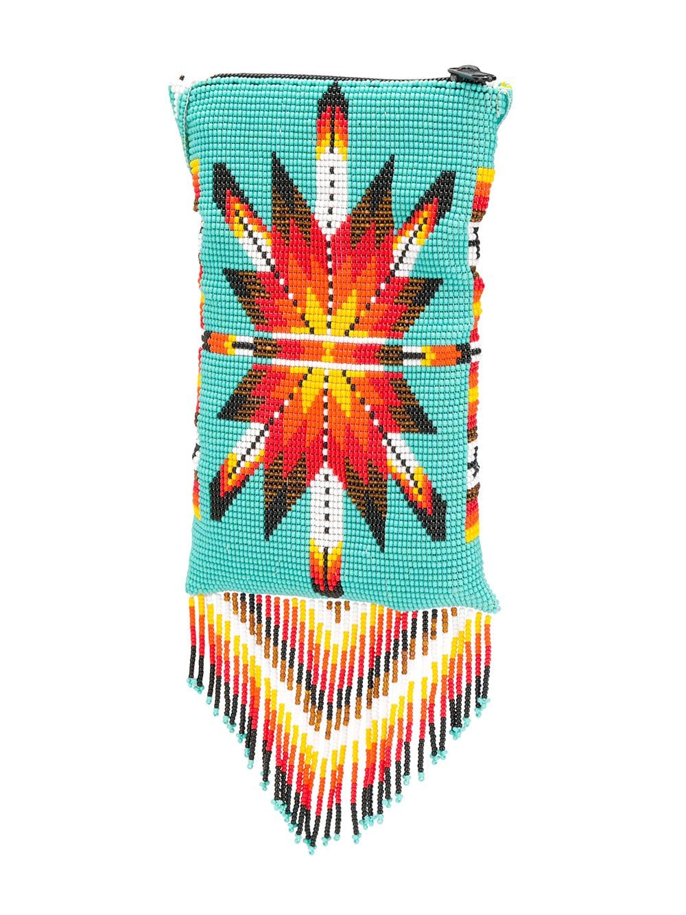 Turquoise Morning Star Fringed Crossbody Bag