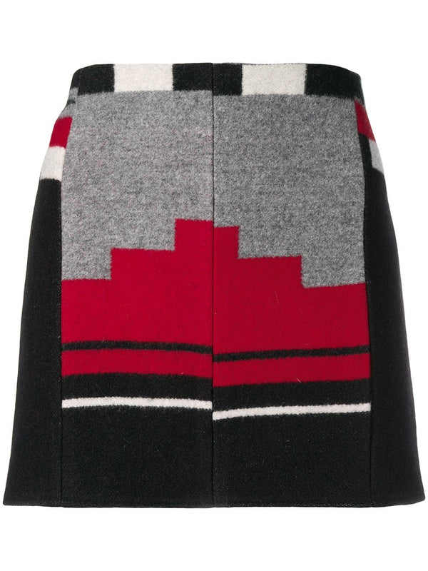 Blanket red grey skirt