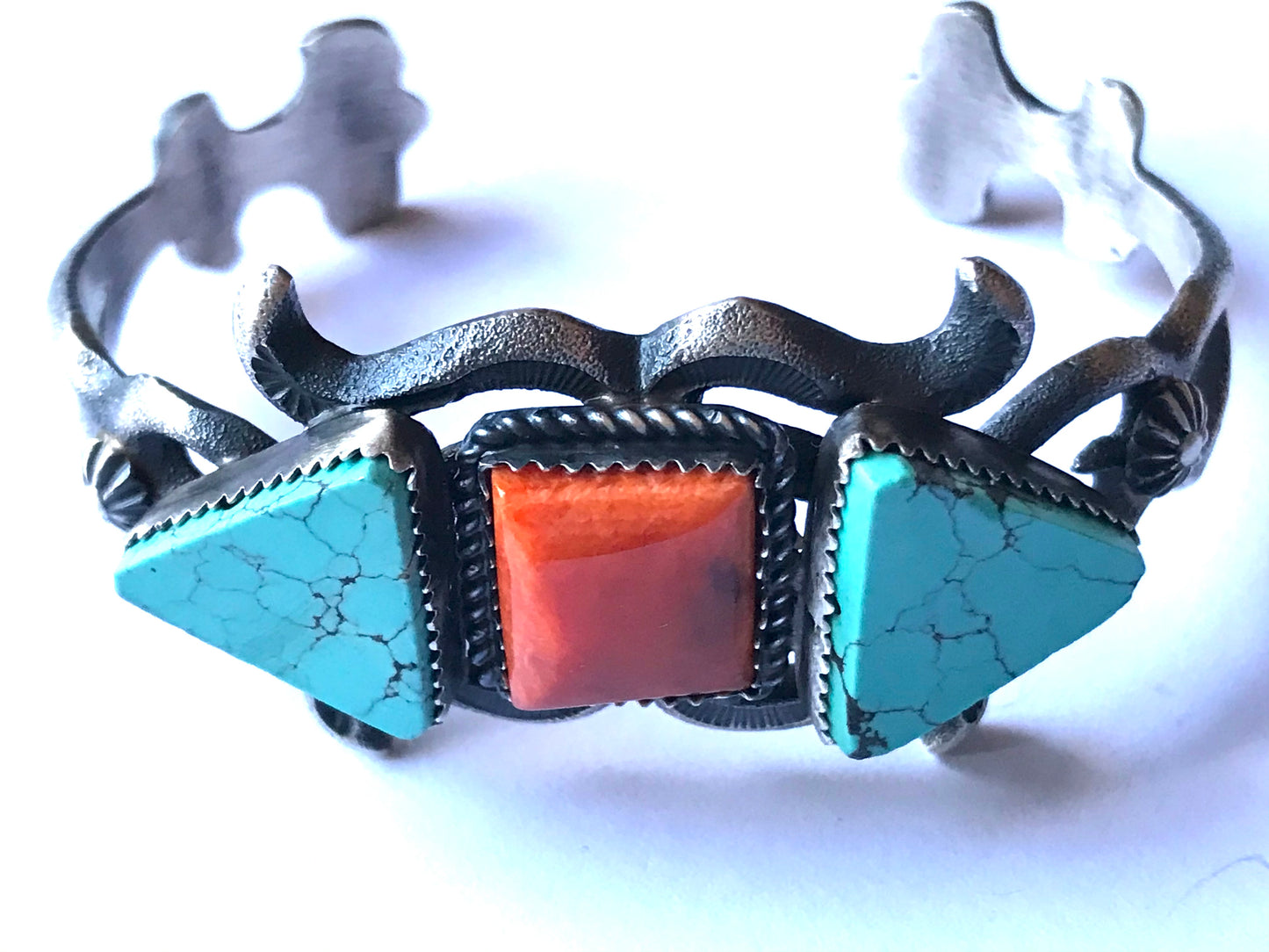 Spiny oyster and turquoise  bracelet Navajo