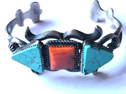 Spiny oyster and turquoise  bracelet Navajo