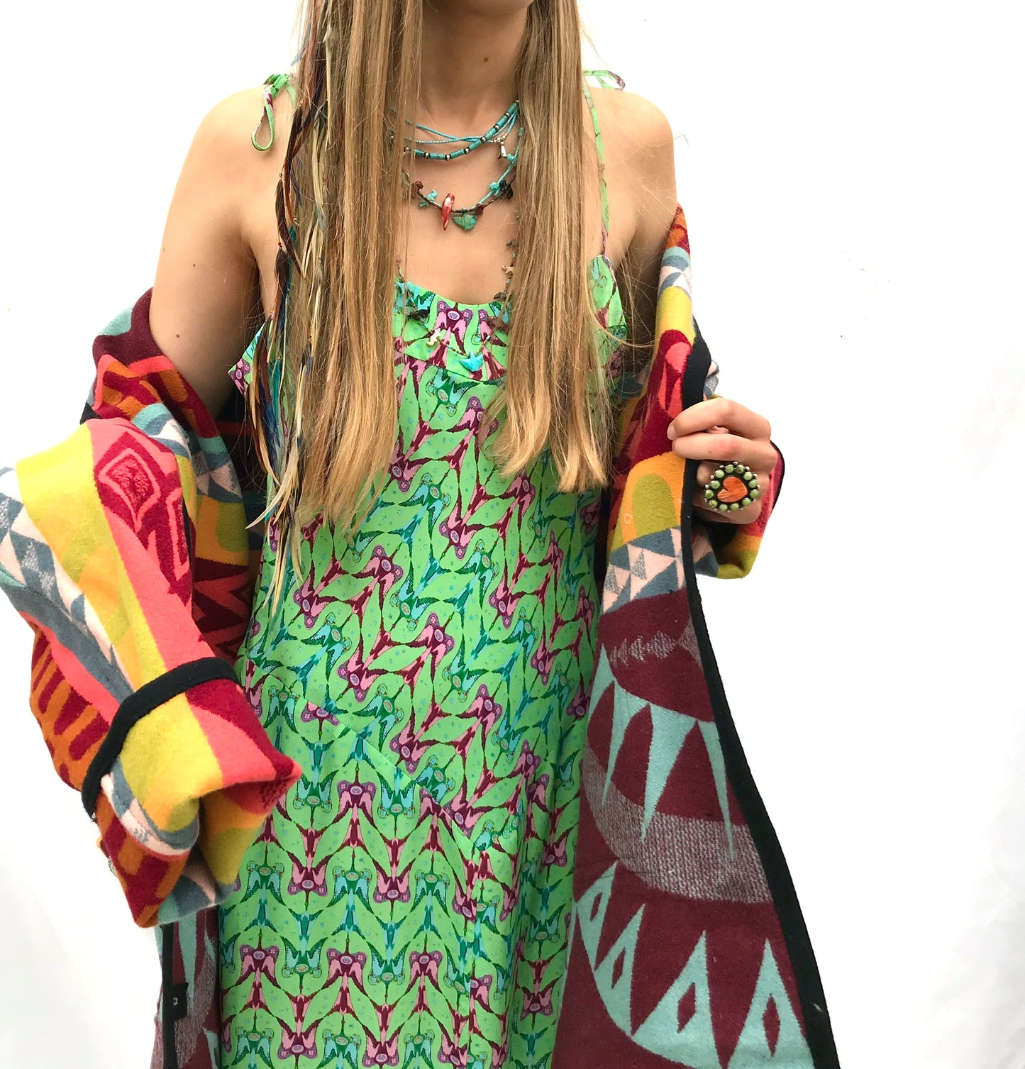 New Jessie Western season strap dress silk