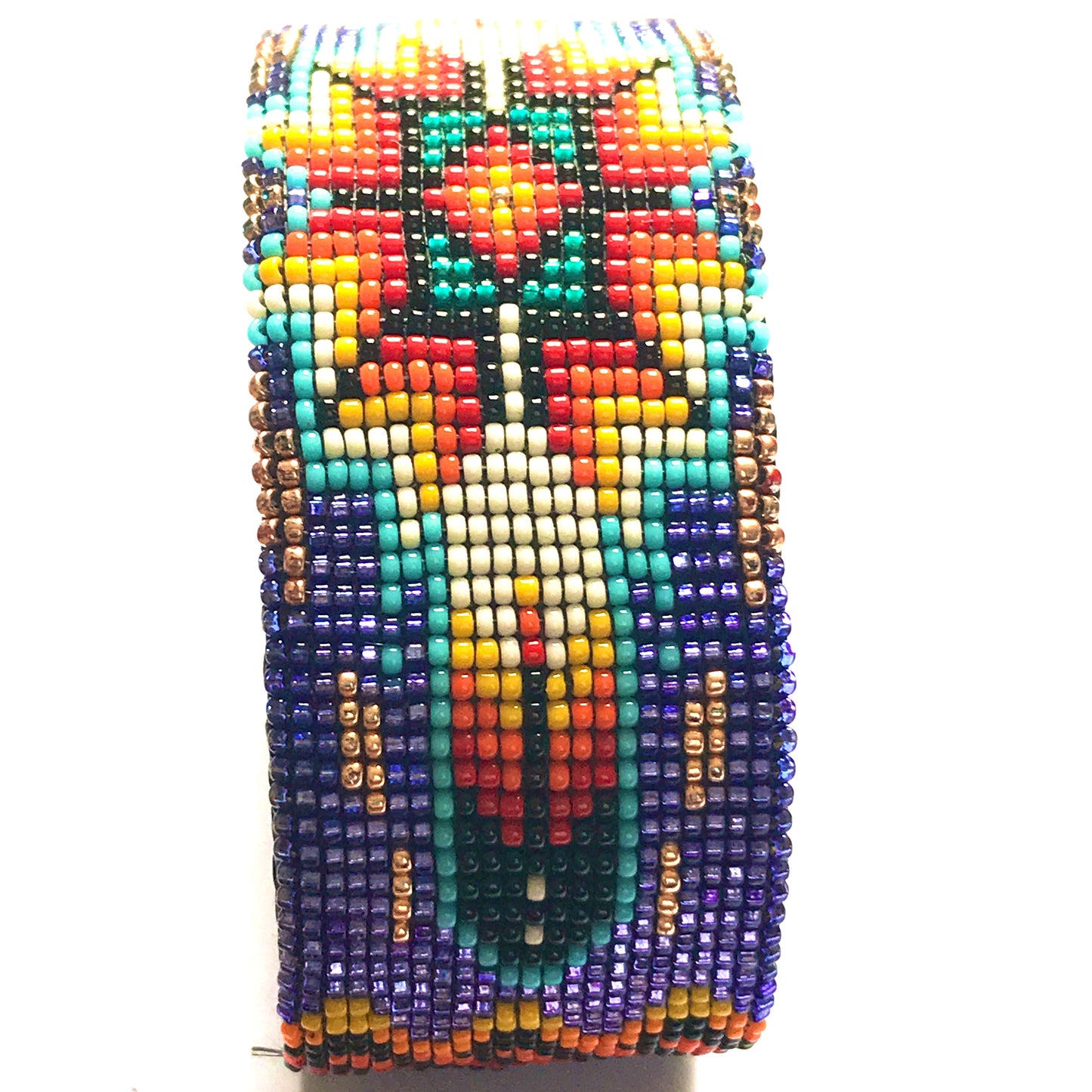 Large Blue Multi Beaded Bracelet