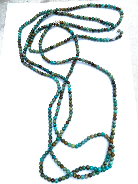 New super long turquoise  necklace