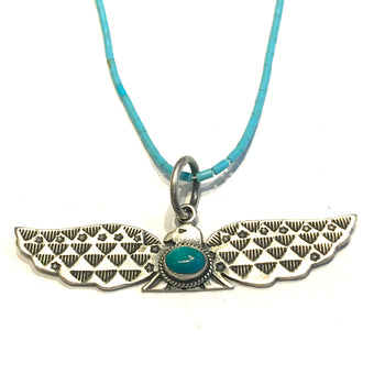 sterling sterling turquoise eagle pendent