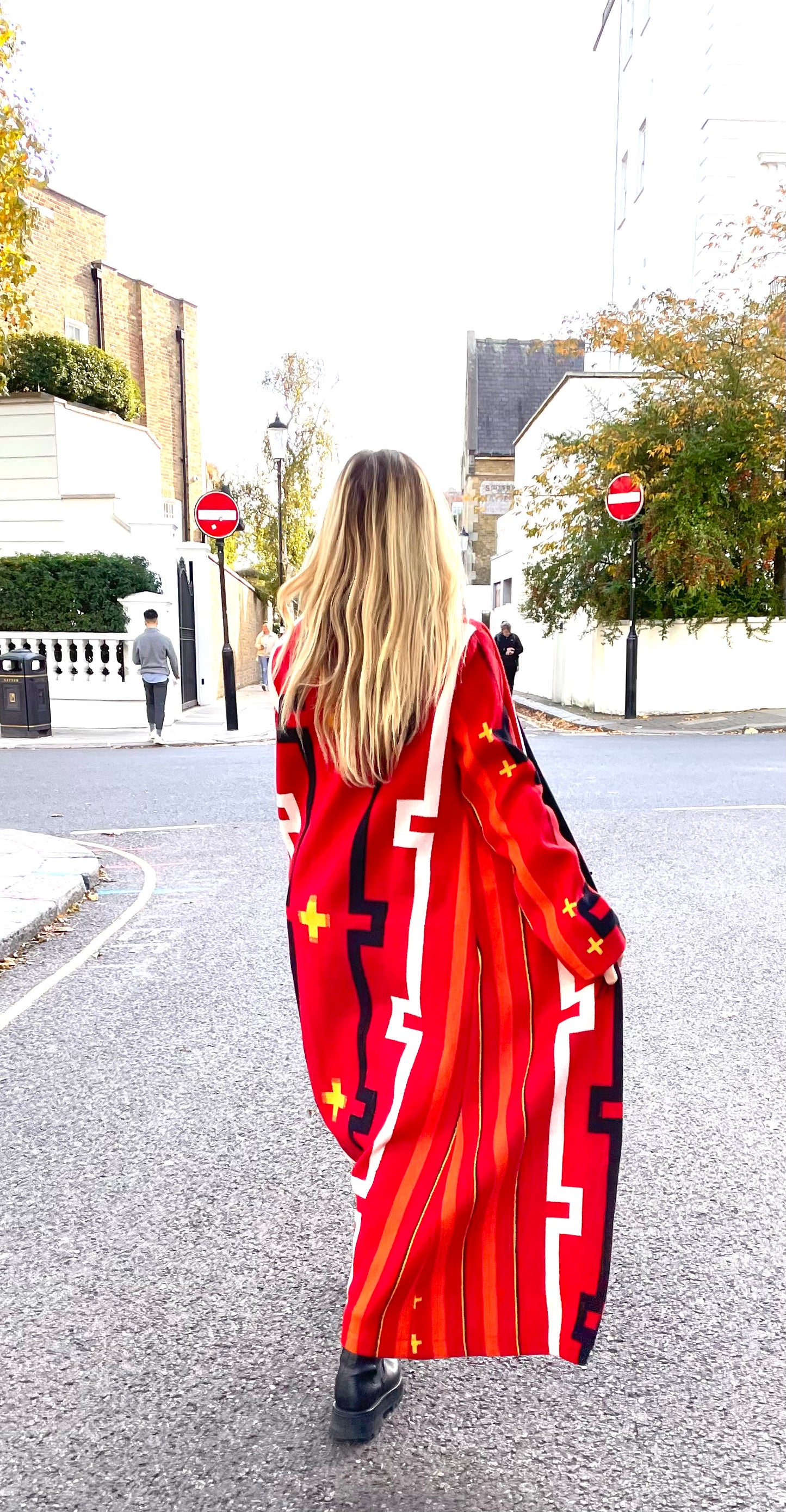 New red blanket coat