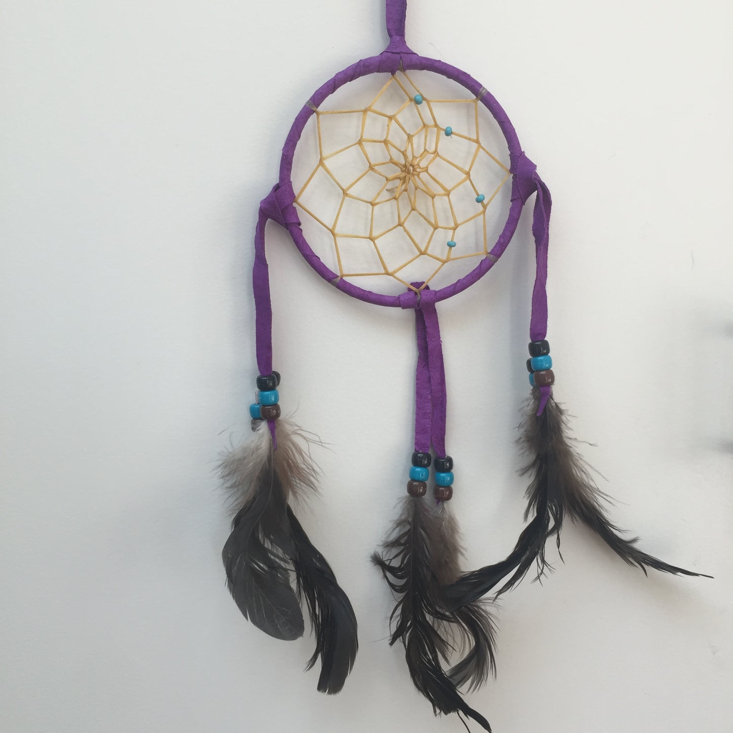 Dream catcher purple suede
