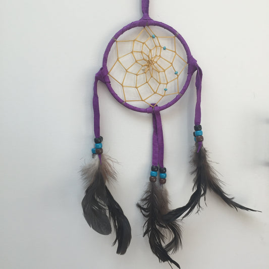 Dream catcher purple suede