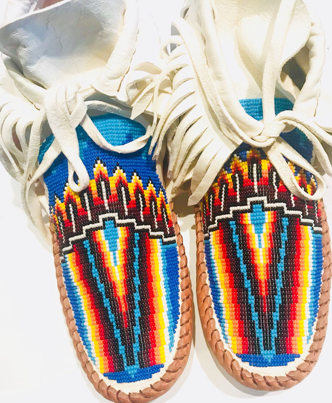 Native american beaded moccasins for deals sale