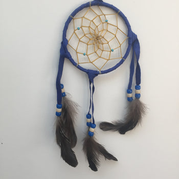 Dream catcher blue suede