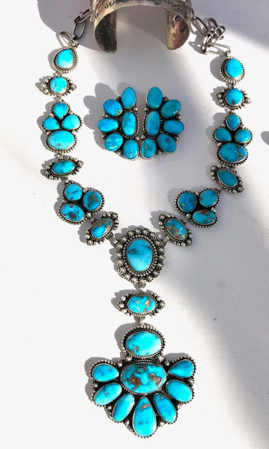 Native American Indian necklace ,Sleeping beauty amazing piece .