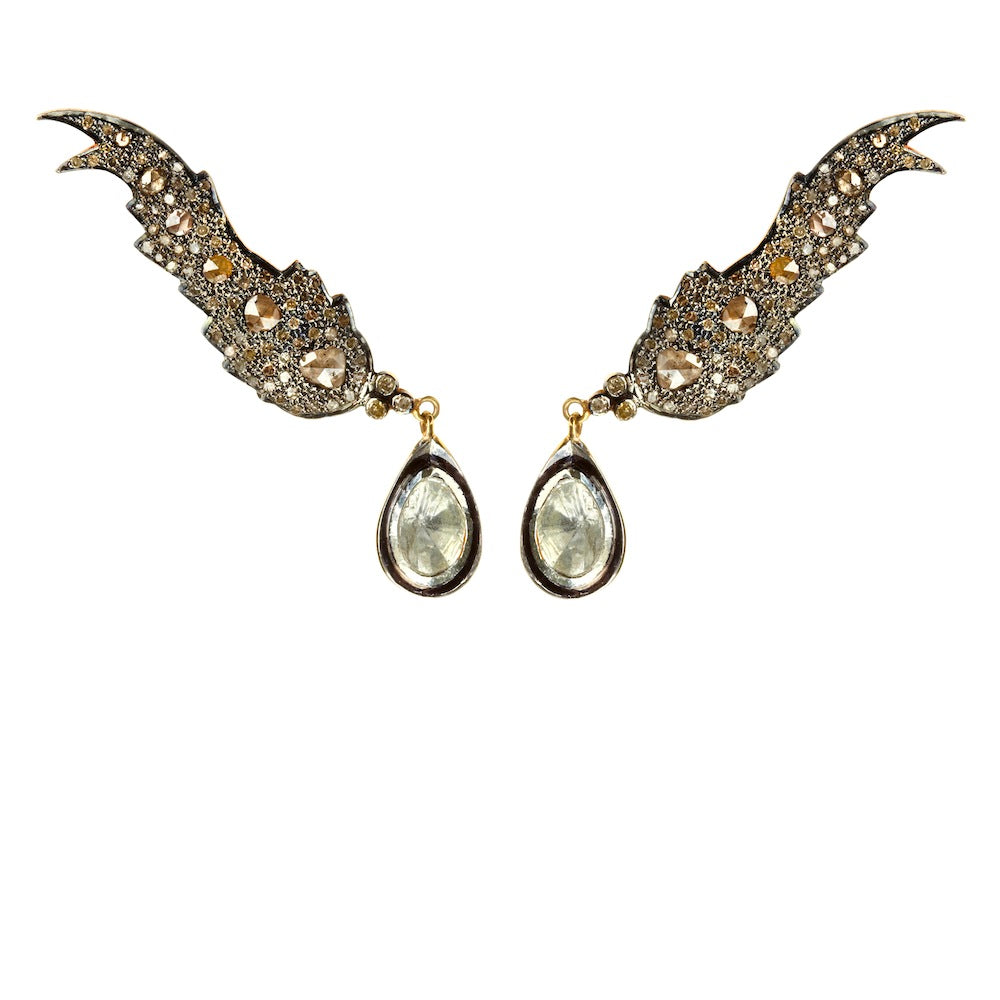 Large Fire Feather Ear Climbers