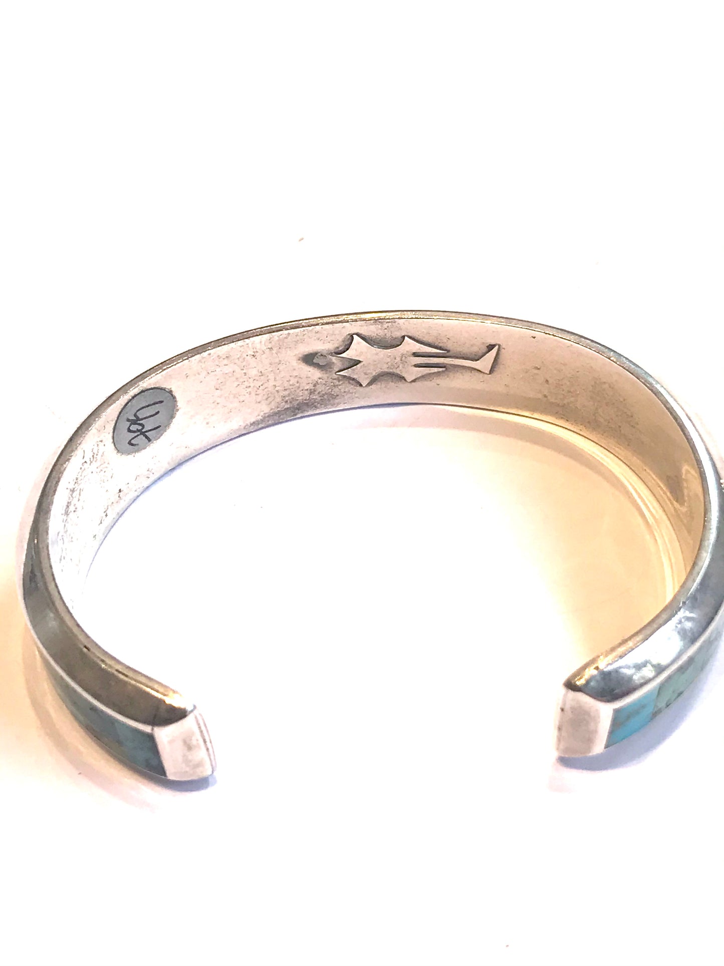 Inlaid Zuni turquoise bracelet