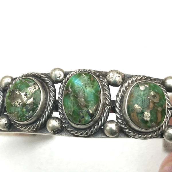 Stunning rare emerald green turquoise bracelet