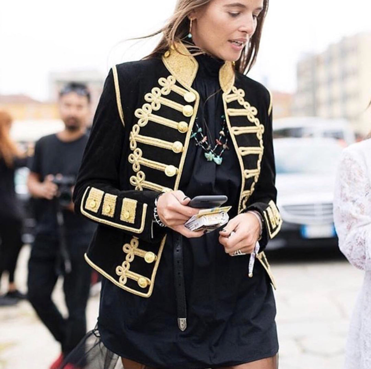 Military style sale jacket women