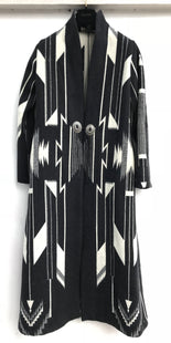 Black and white long coat Jessie Western brand