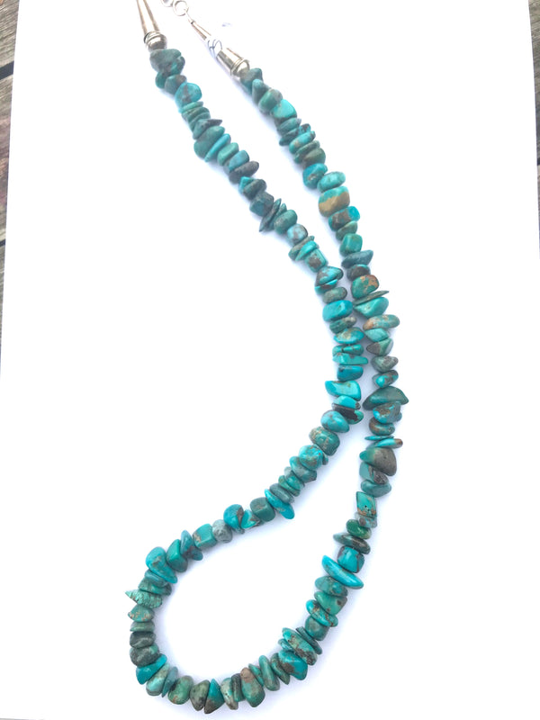 Turquoise natural shape Navajo necklace