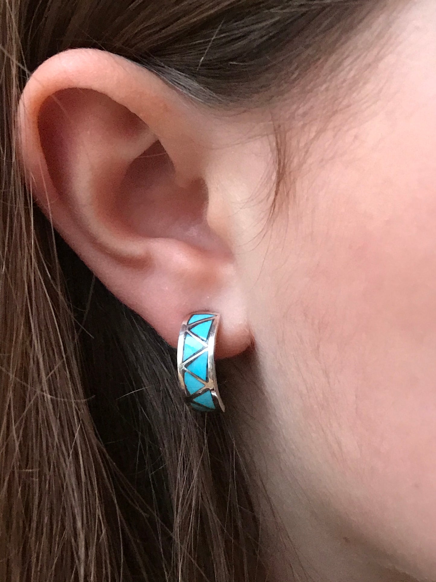 Mini turquoise hoop