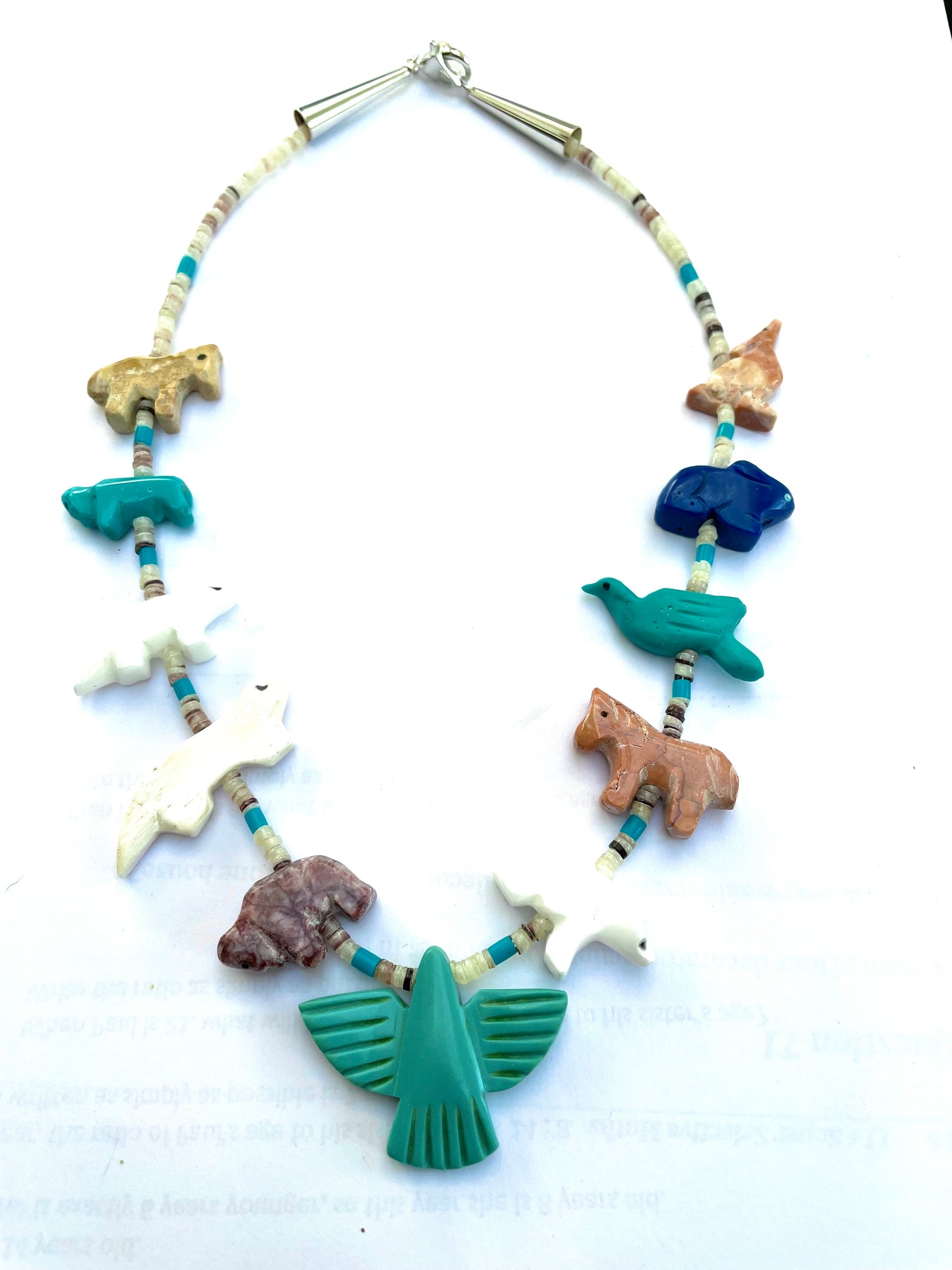 New short multi power animal necklace