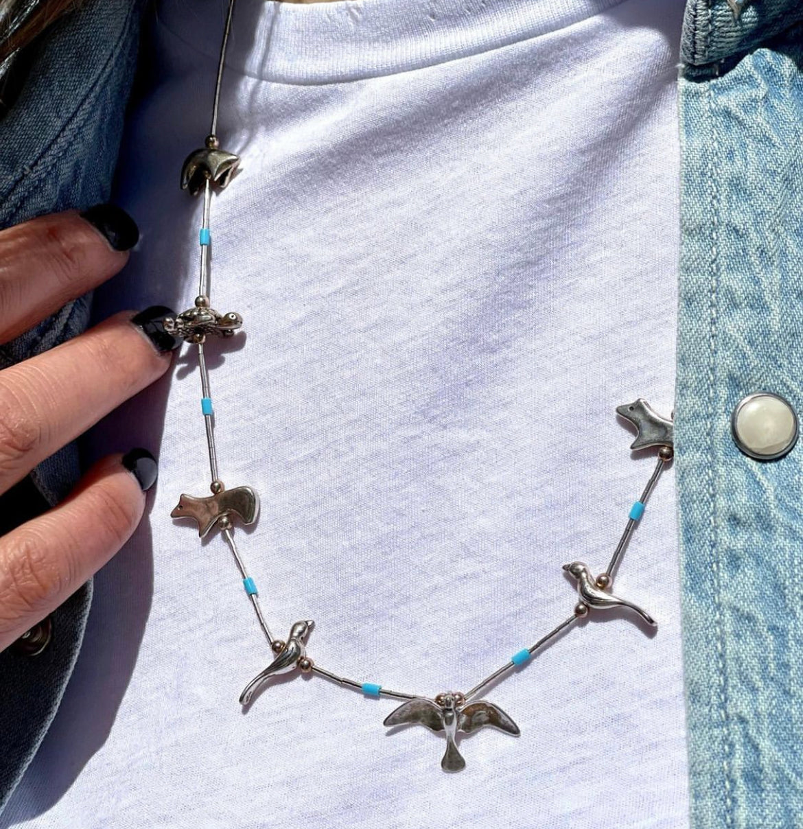 Power animal Necklace Sterling silver / 24 inch