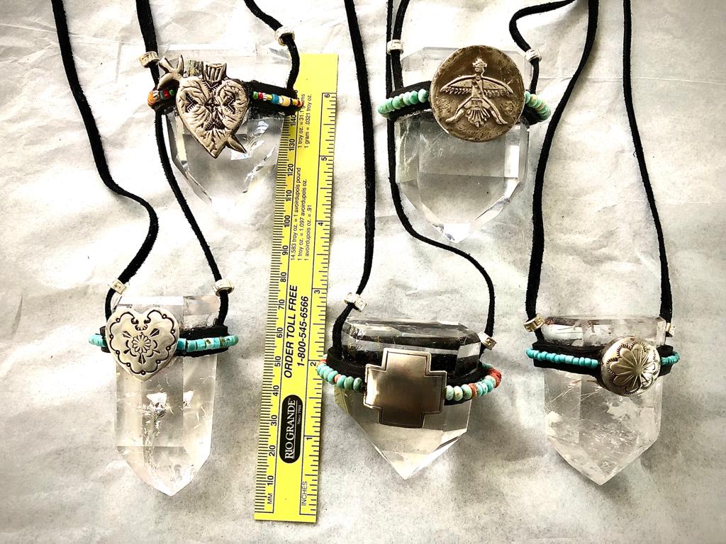 New crow medicine quartz Crystal necklace