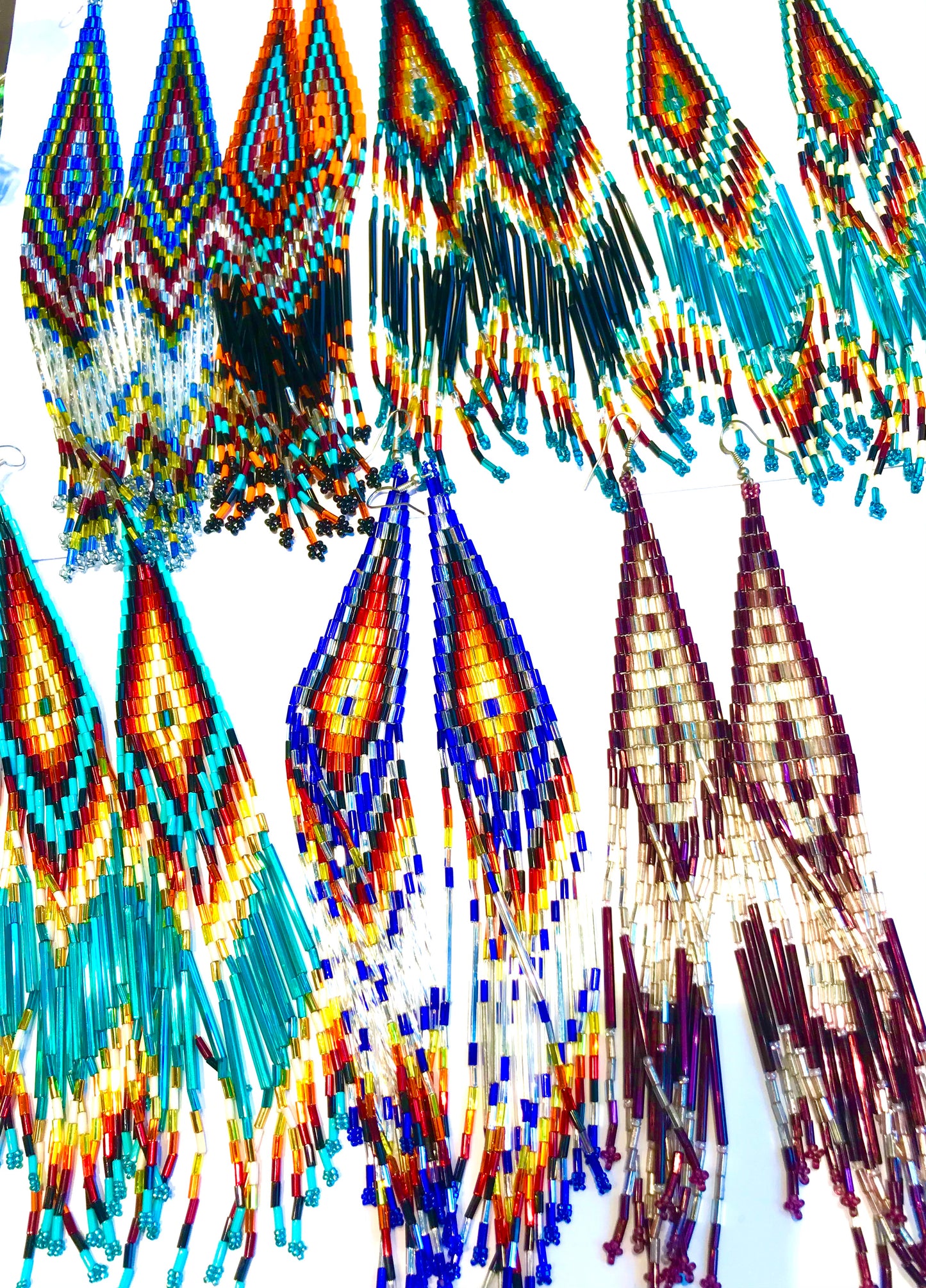 Long beaded earrings