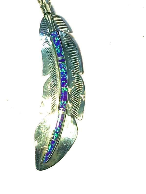 Large feather pendent