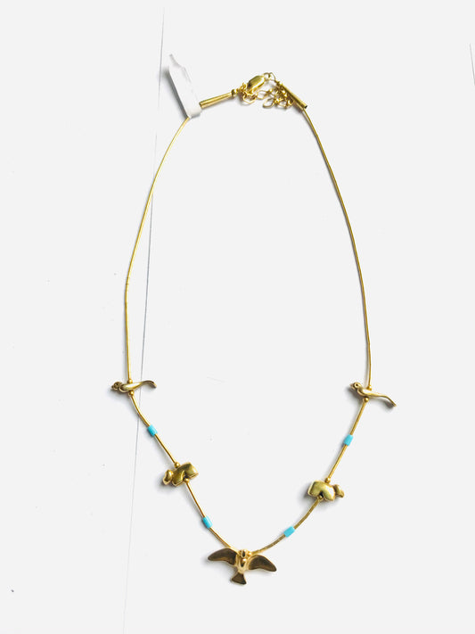 short 18 k power animal necklace short