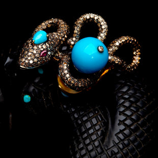snake in diamonds and sleeping beauty turquoise