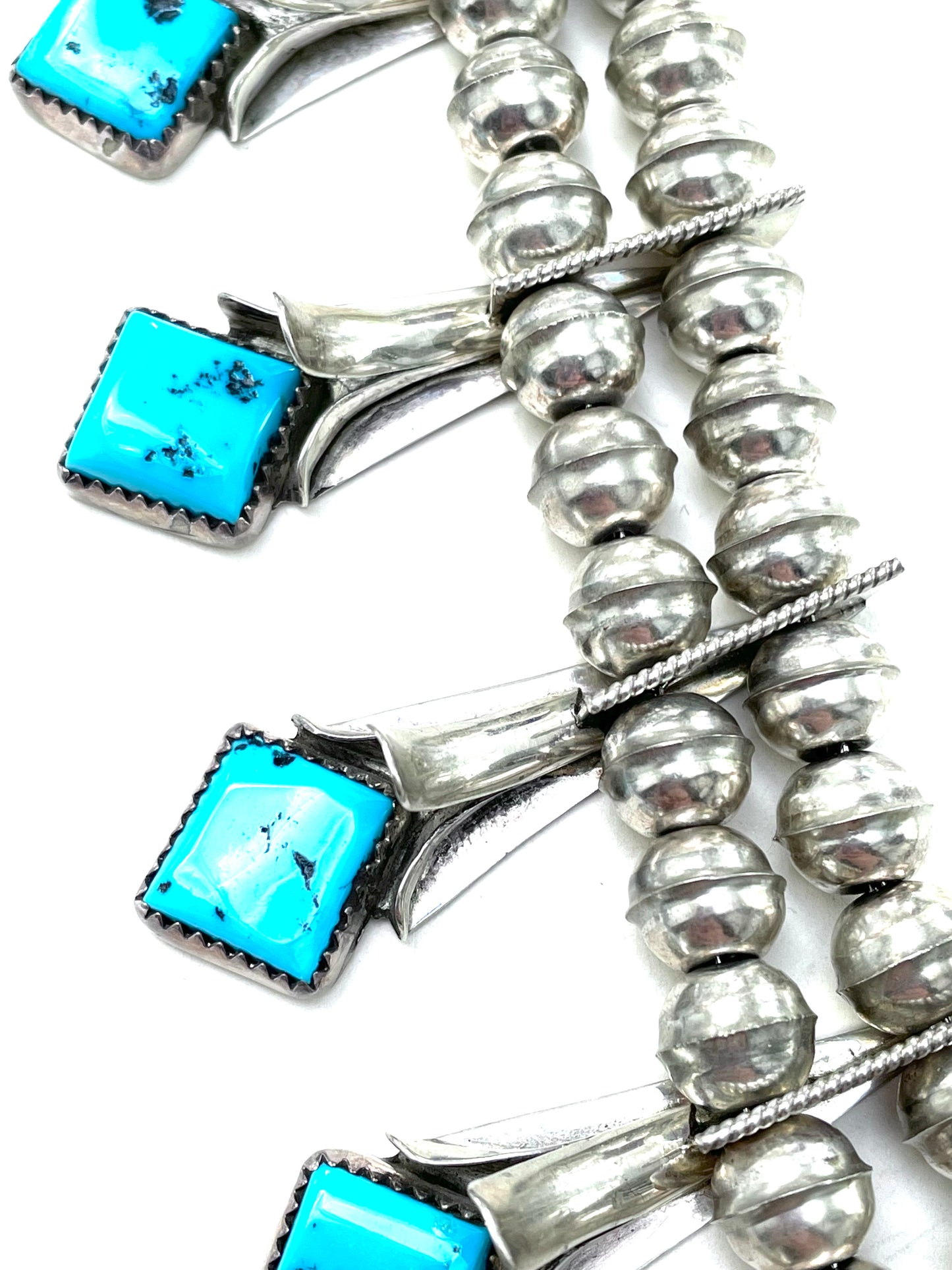 Squash blossom necklace Navajo sterling silver