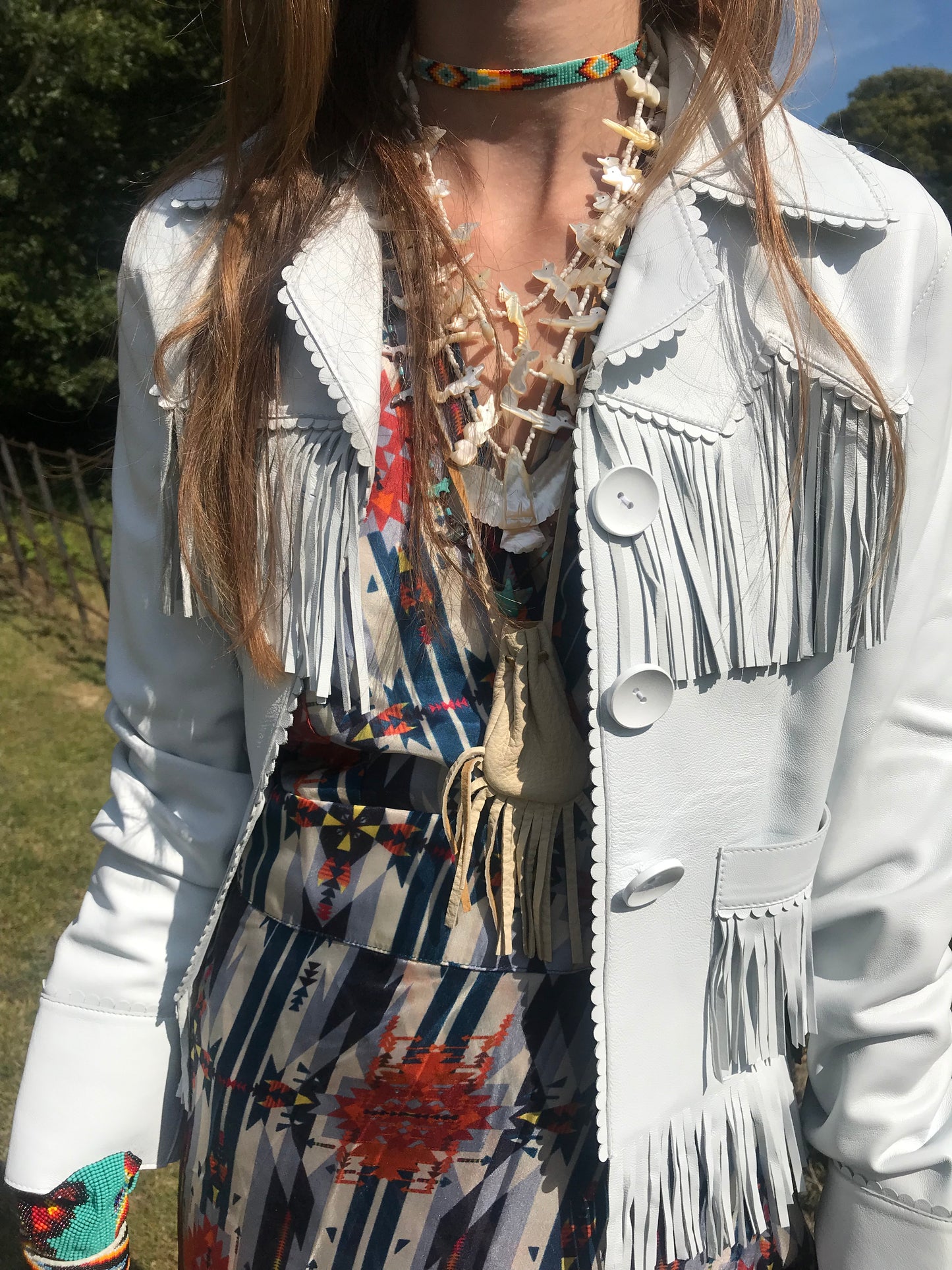 New mother of pearl Short limited edition power animal necklace