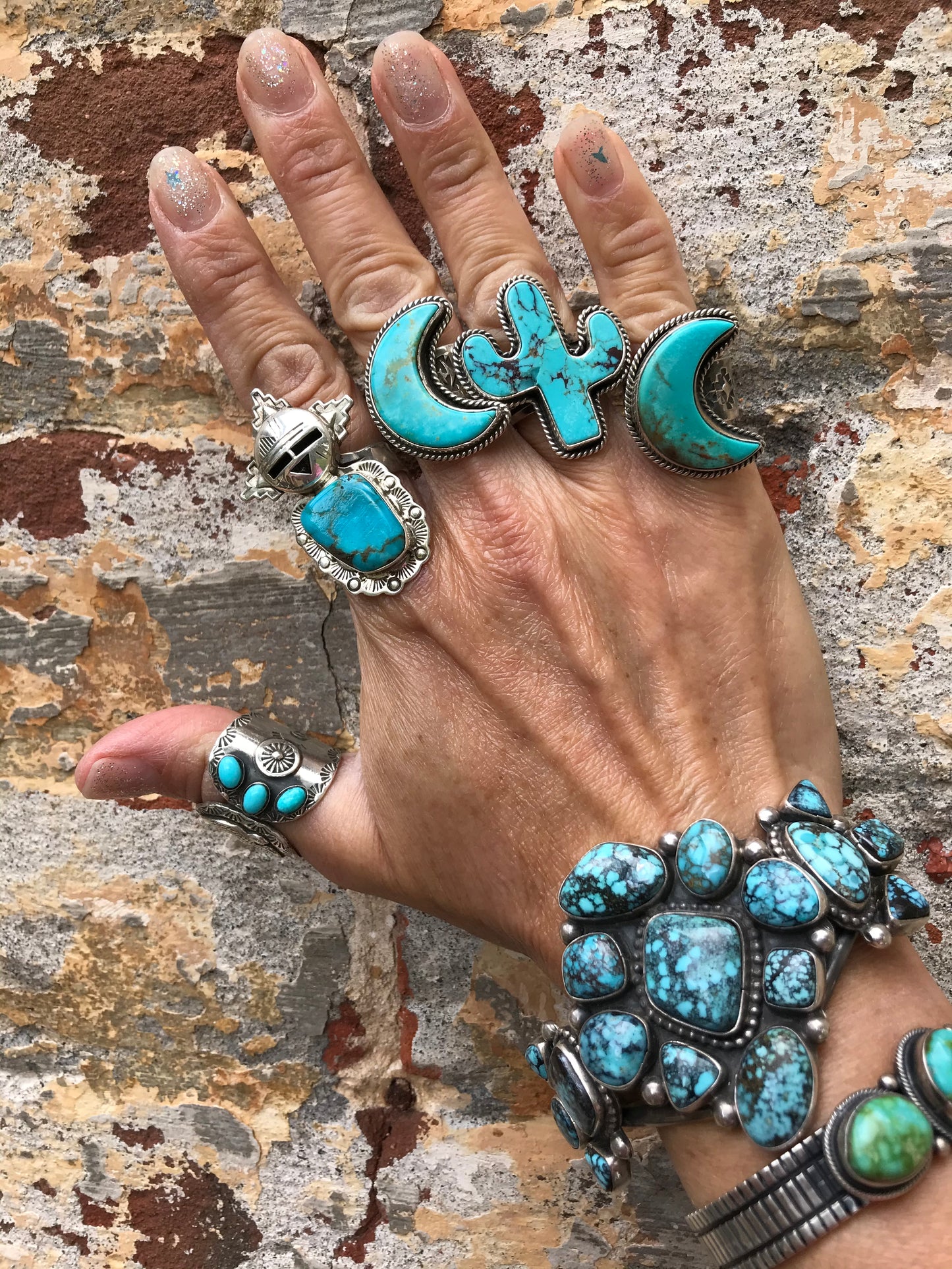 Turquoise cluster bracelet