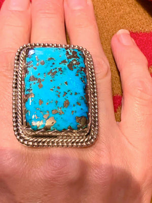 Large amazing Navajo turquoise ring