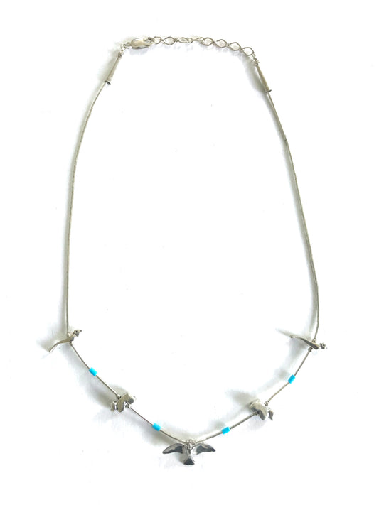 Sterling silver short power animal necklace