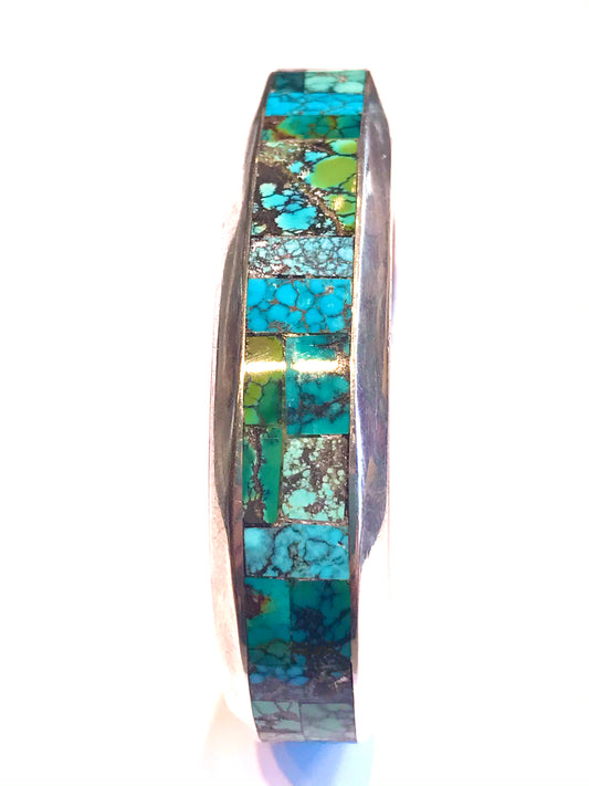 Inlaid Zuni turquoise bracelet