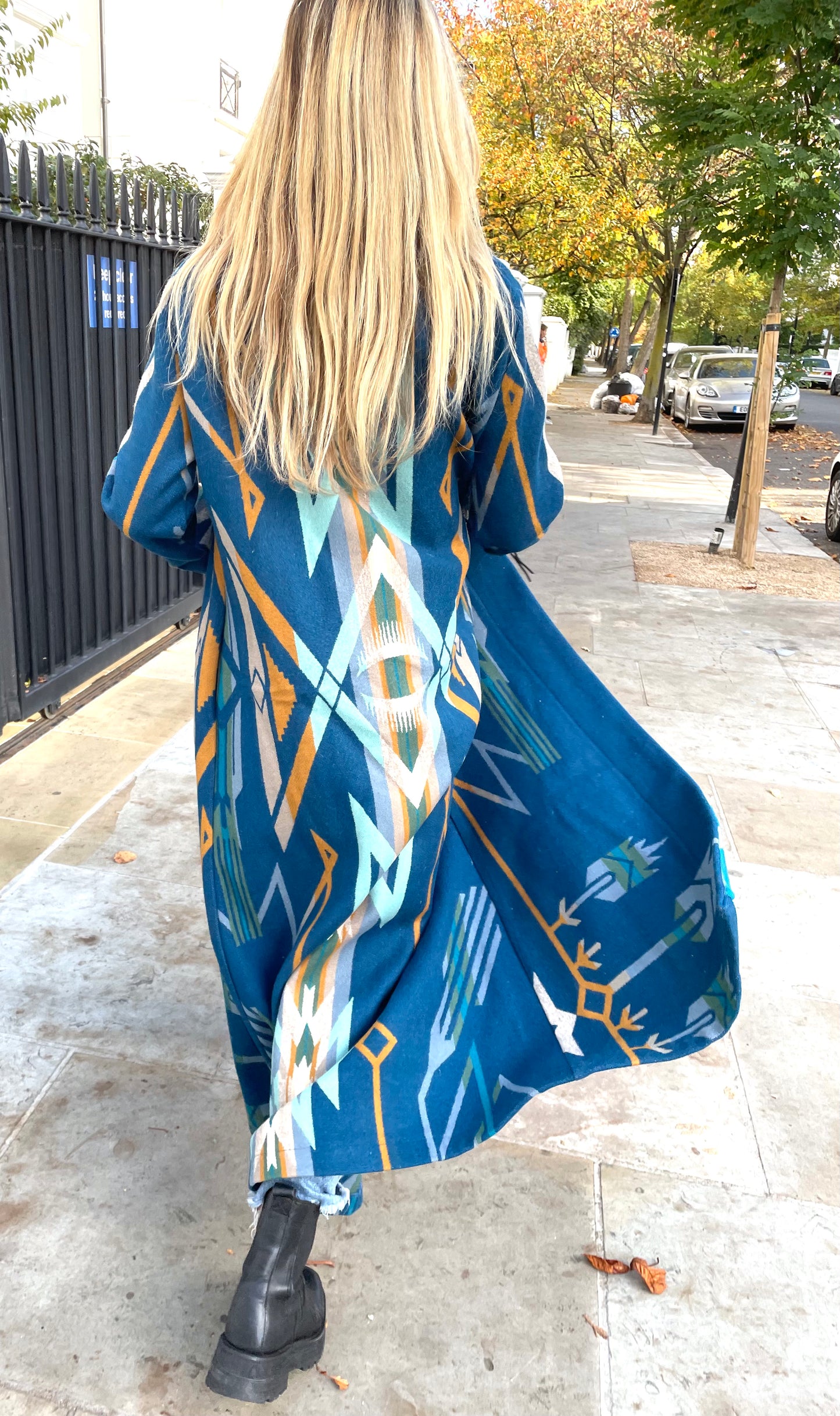 Jessie Western New night weave  blanket coat