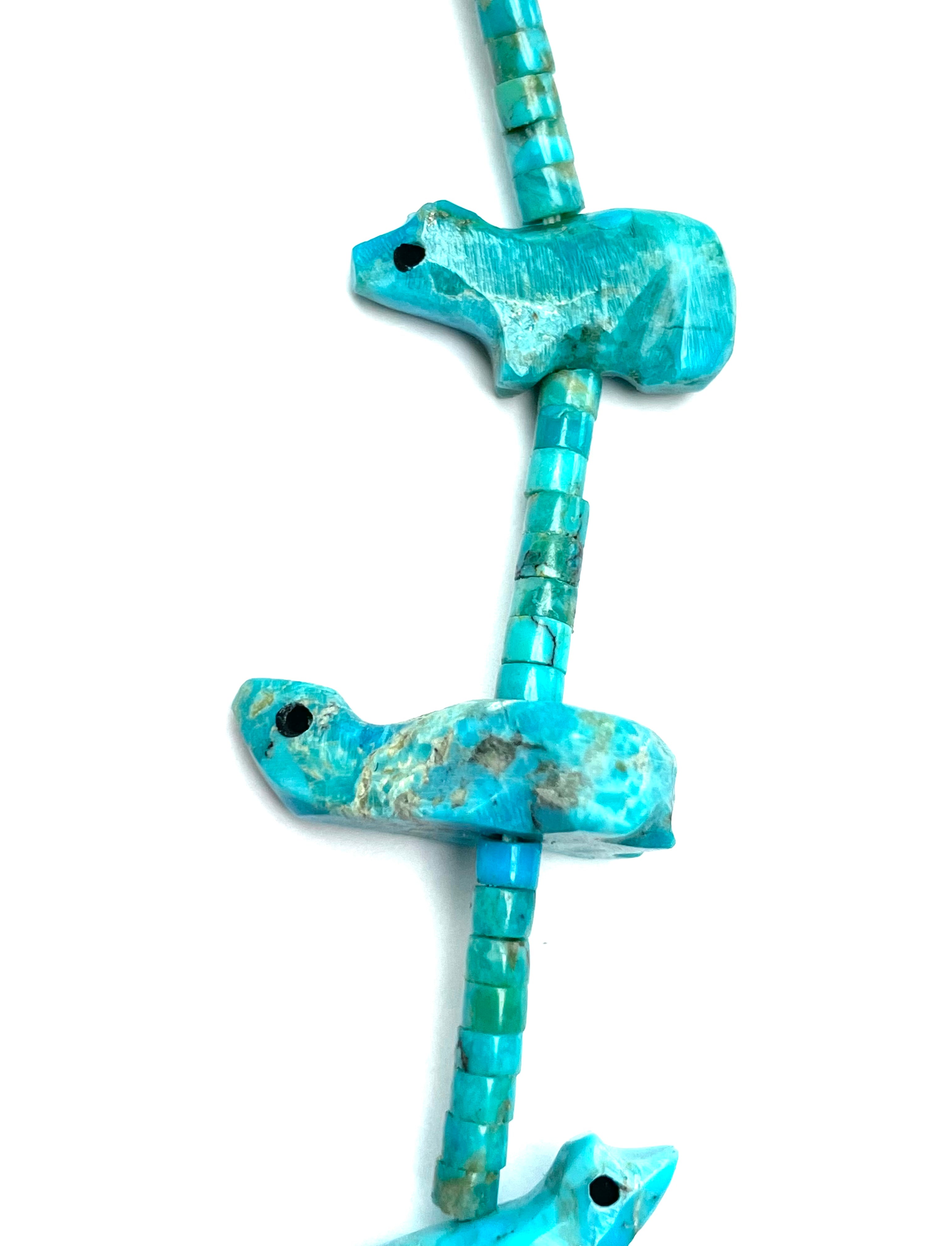 Turquoise New power animal necklace 18 inch