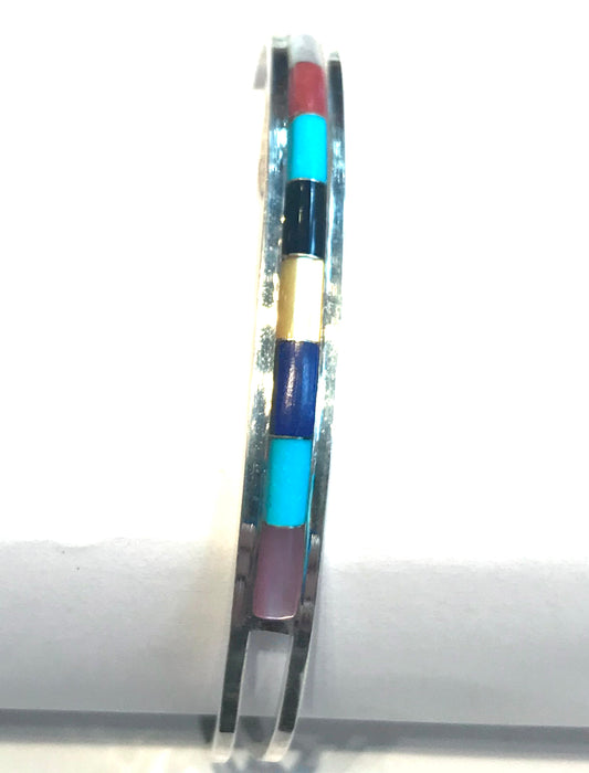 Zuni inlaid stone bracelet